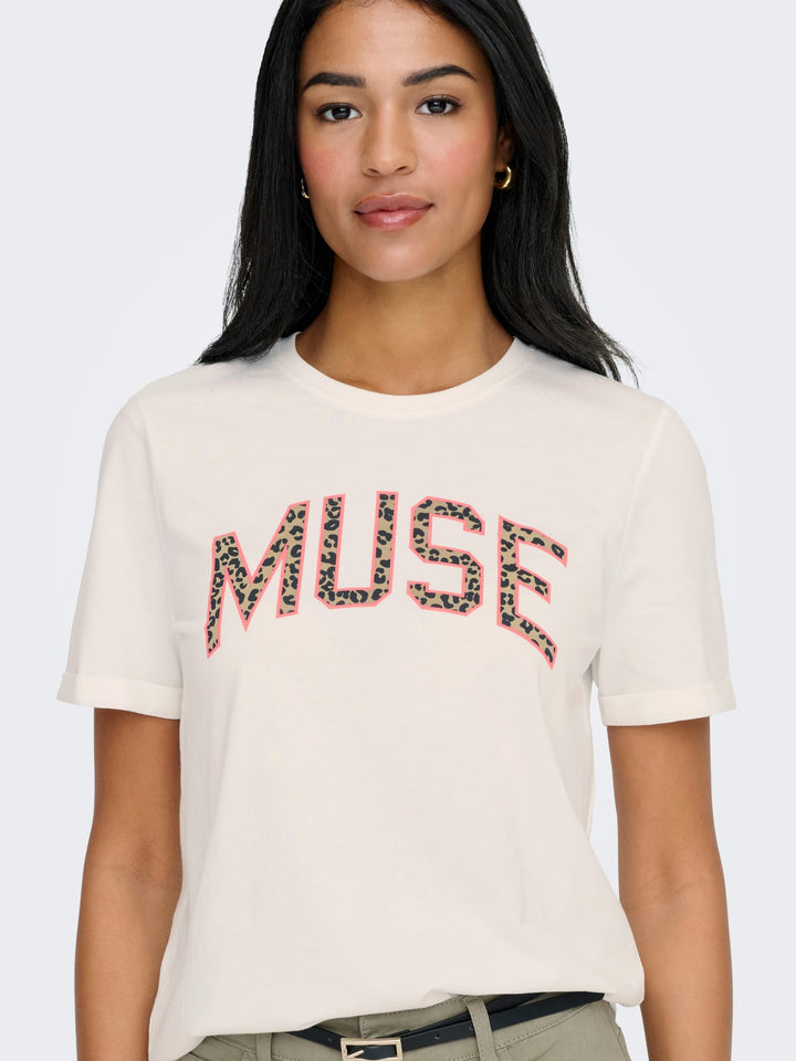 Only t-shirt k/m dames 15366520 Lea – off-white