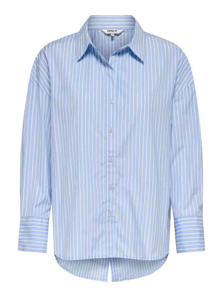 Only blouse l/m dames blauw dessin
