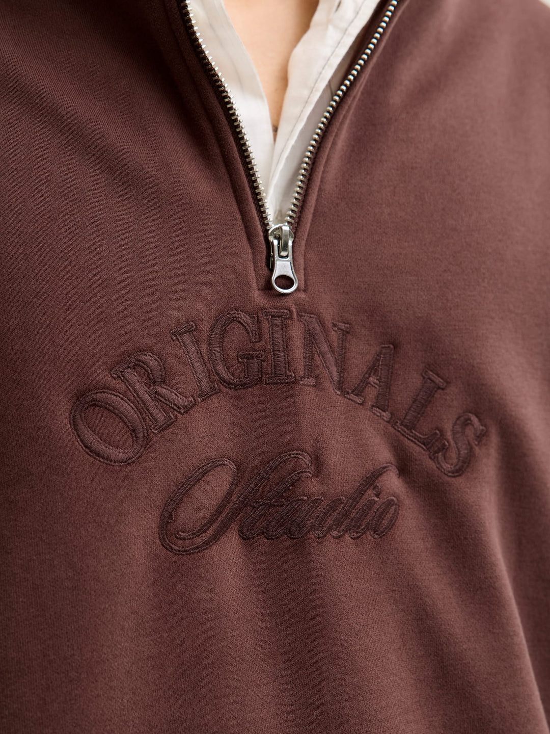 Jack & Jones 12285802 Bleecker sweater cognac – heren