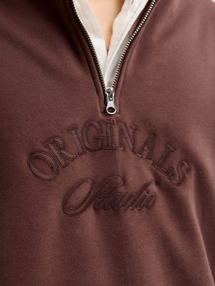Jack & Jones 12285802 Bleecker sweater cognac – heren