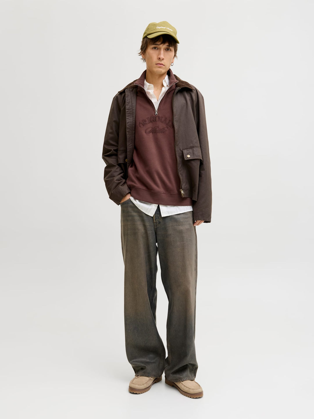 Jack & Jones Bleecker sweater cognac – heren