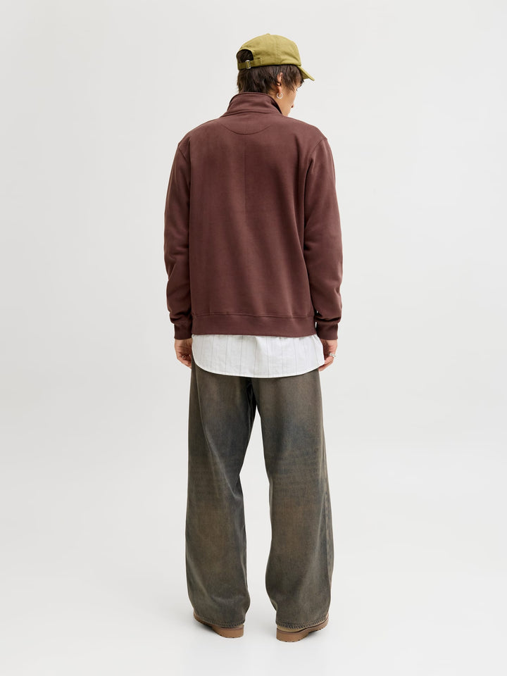 Jack & Jones 12285802 Bleecker sweater cognac – heren