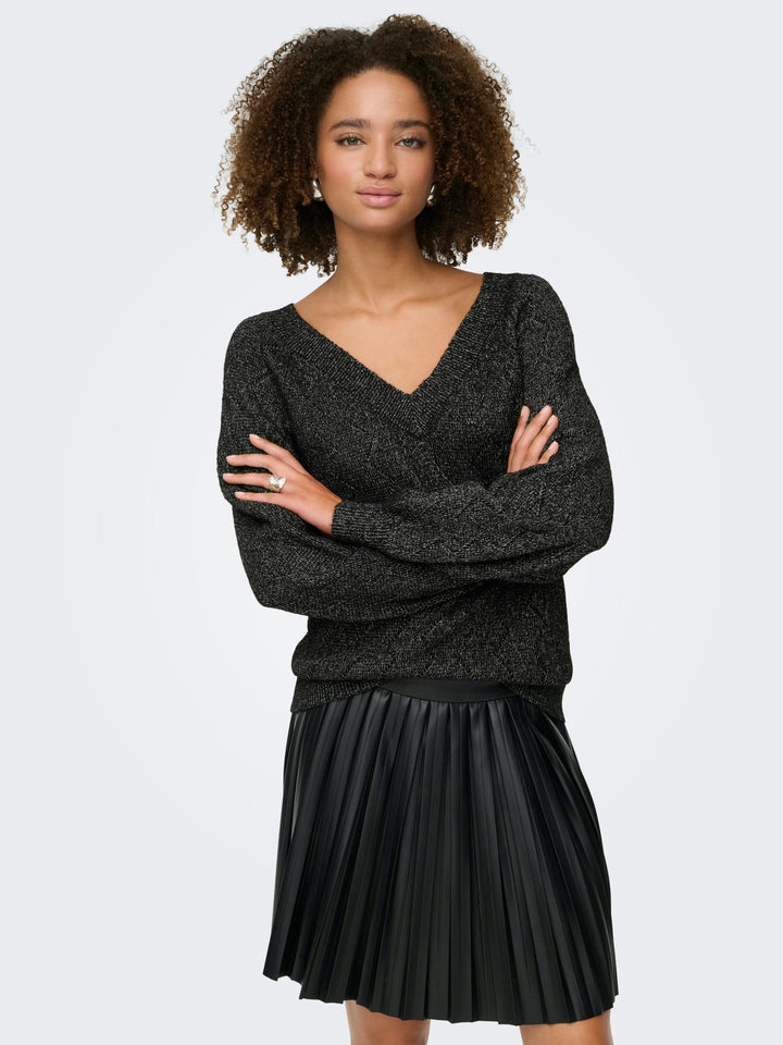Jacqueline de Yong 15359750 Aspen trui dames zwart dessin