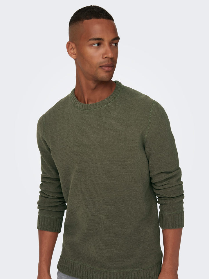 ONLY & SONS 22023172 Ese trui heren – army