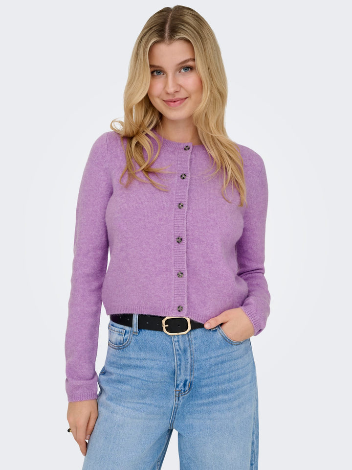 Jacqueline de Yong vest gebreid dames paars – 15330581 Chloe