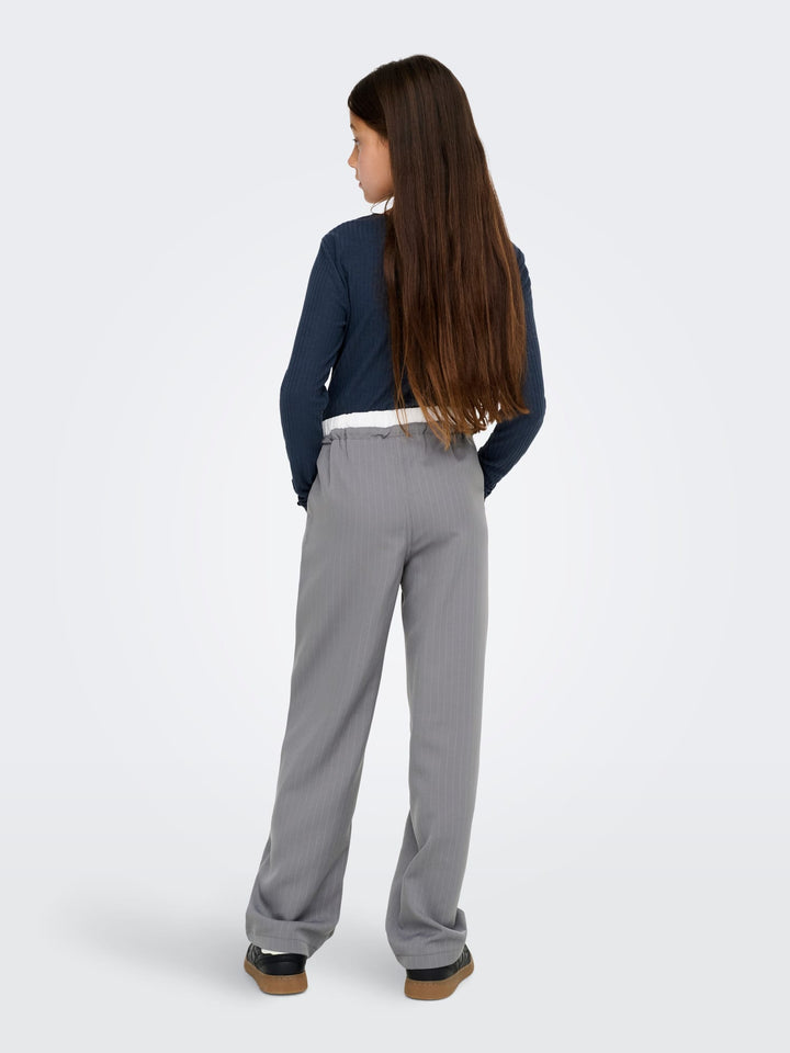 Kids Only wijde pijpen broek grijs melee – meisjes