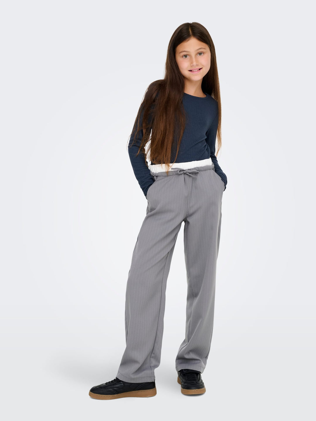 Kids Only wijde pijpen broek grijs melee – meisjes