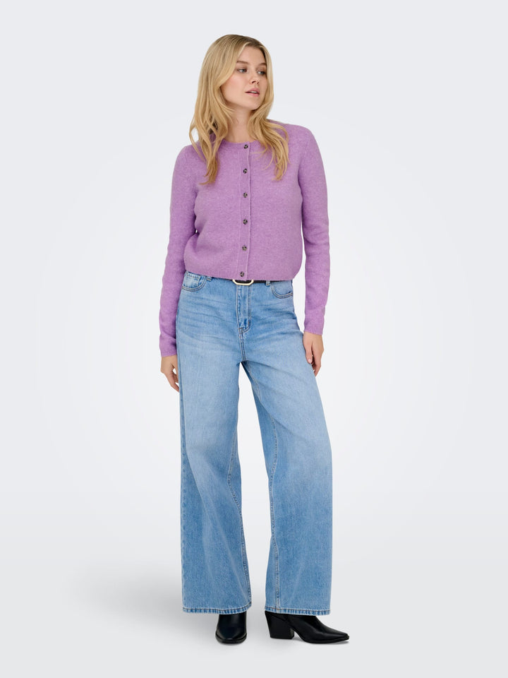 Jacqueline de Yong vest gebreid dames paars – 15330581 Chloe