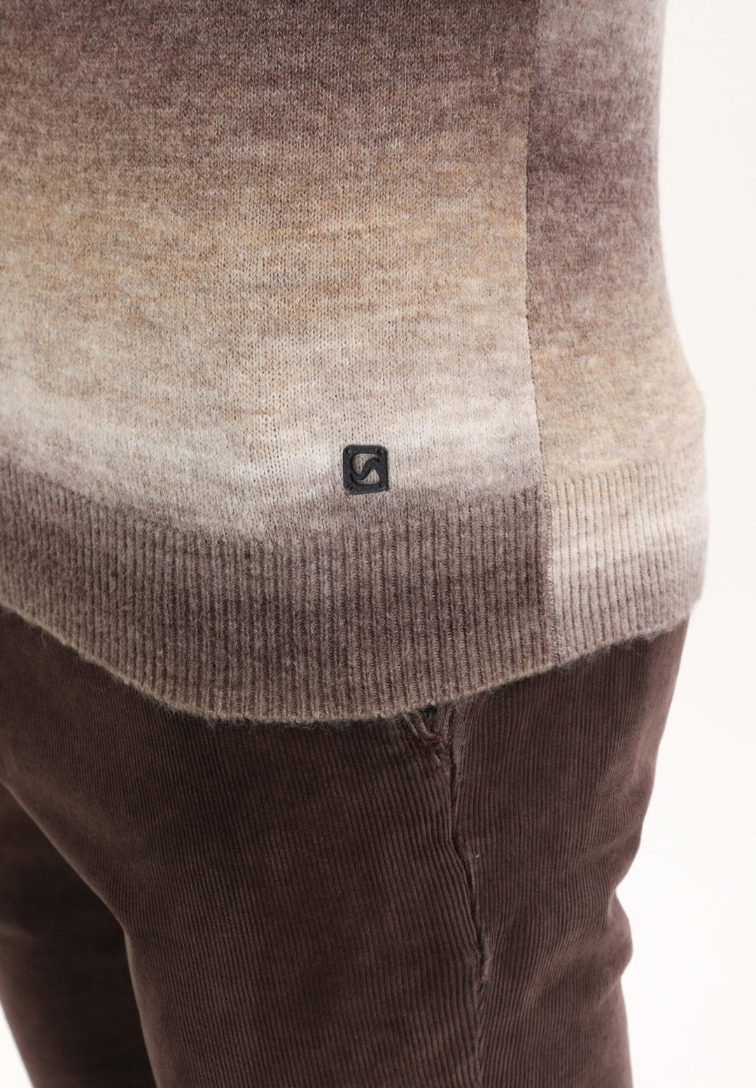 Gabbiano men 615773 trui heren bruin dessin