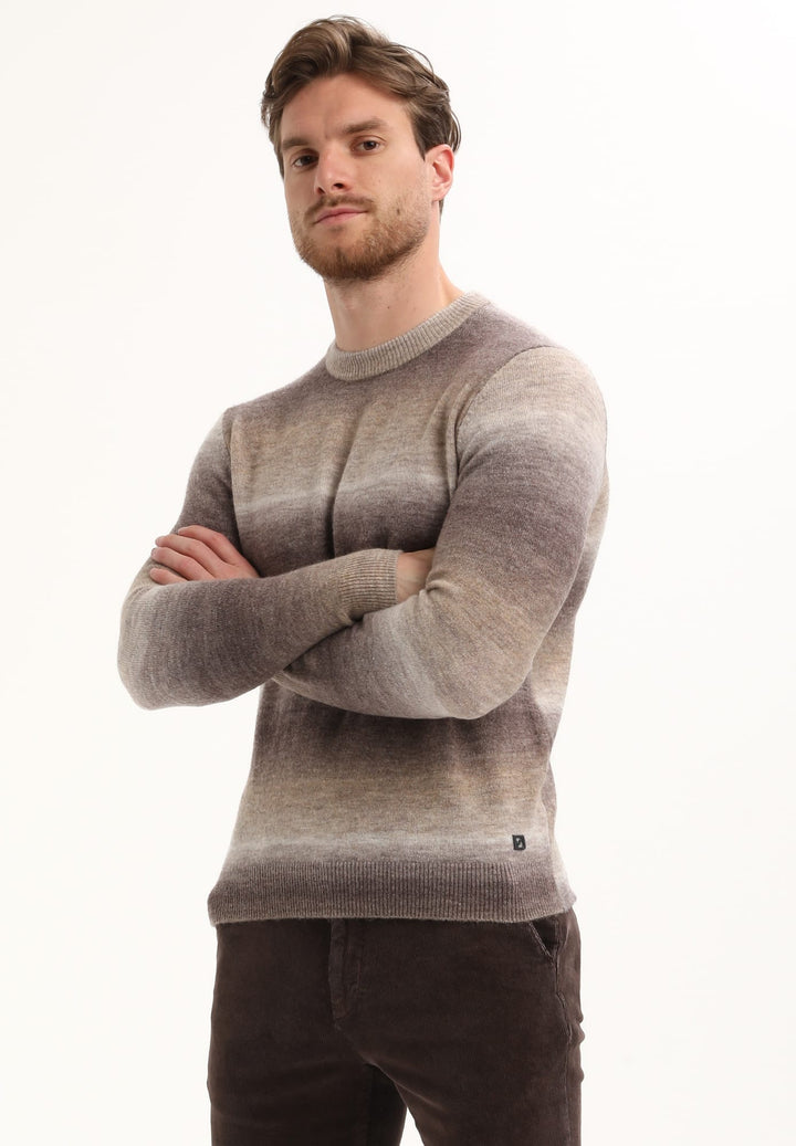 Gabbiano men 615773 trui heren bruin dessin