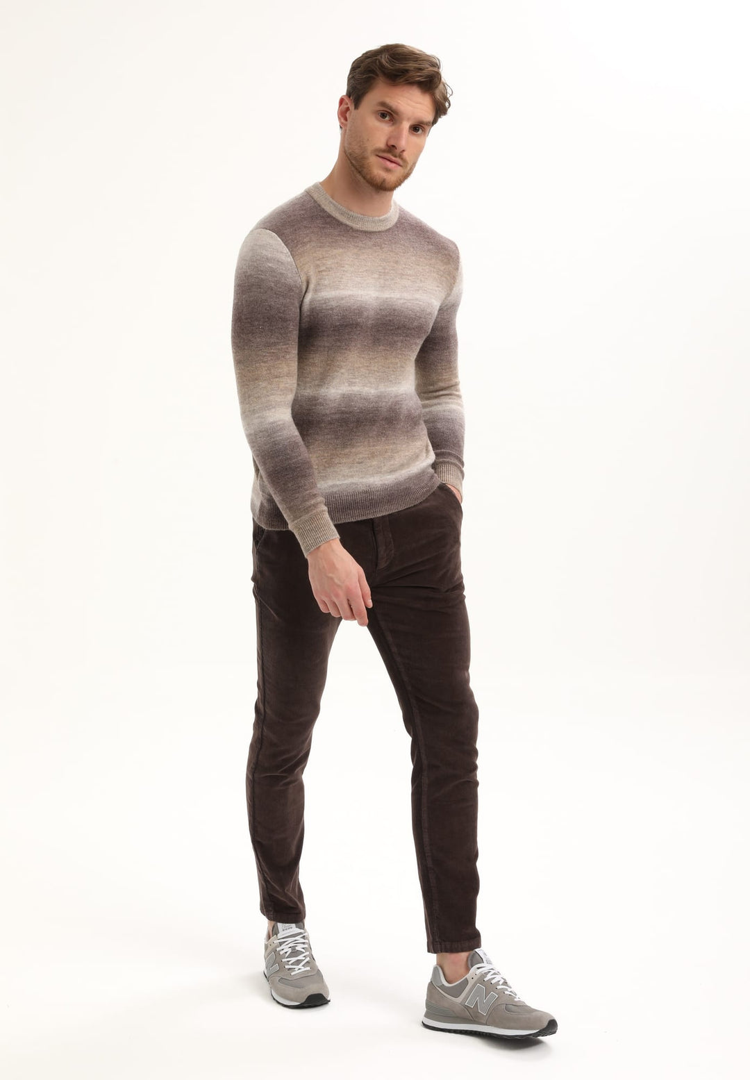 Gabbiano men trui bruin dessin – heren