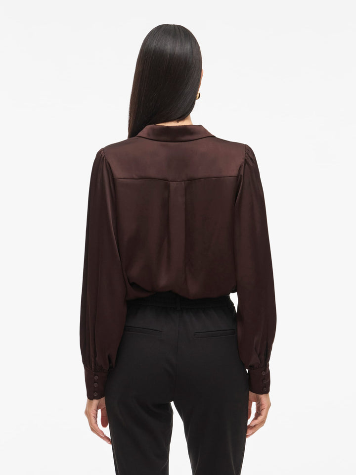 Vila Enna Ravenna blouse bruin – dames