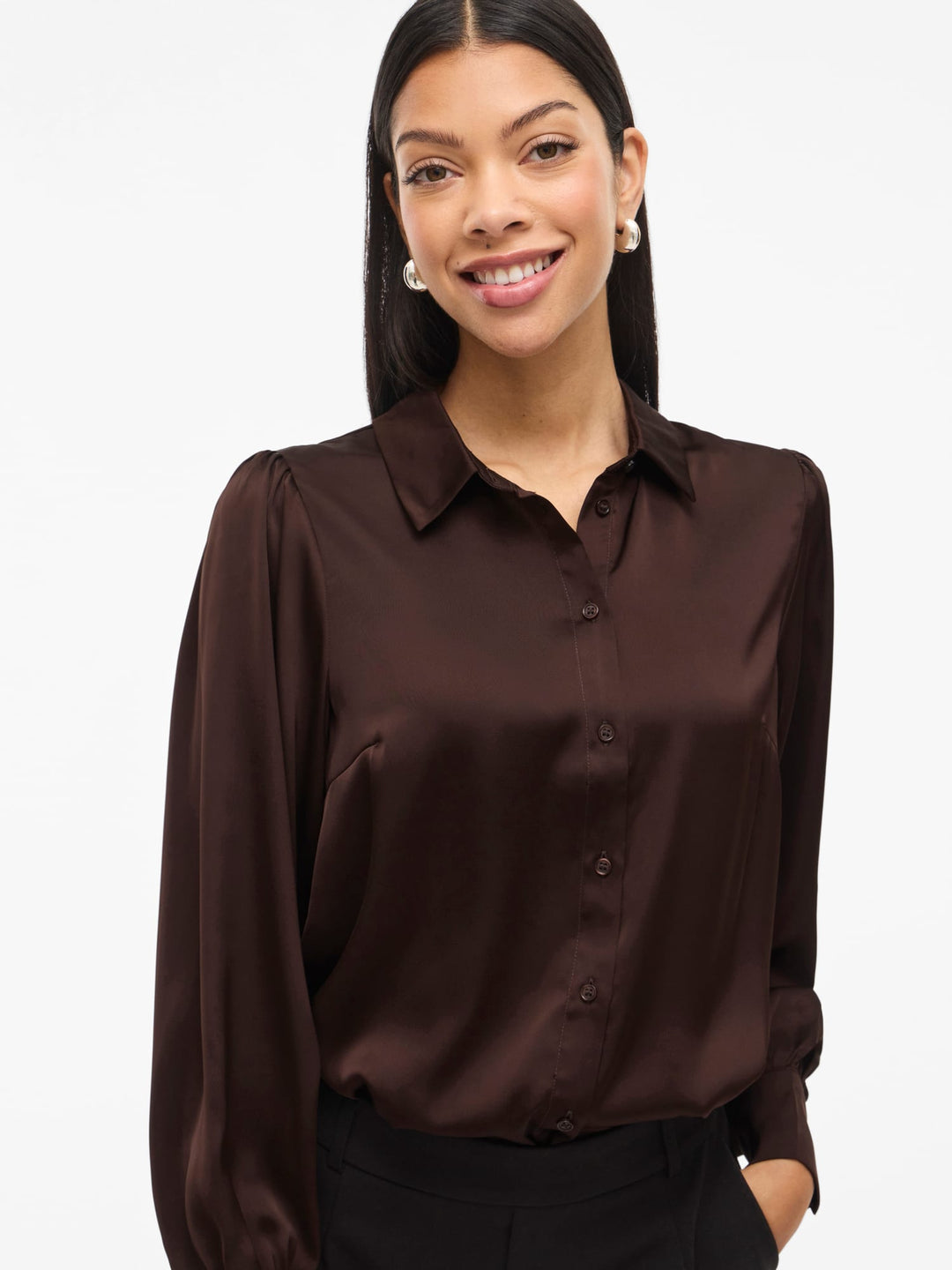 Vila Enna Ravenna blouse bruin – dames