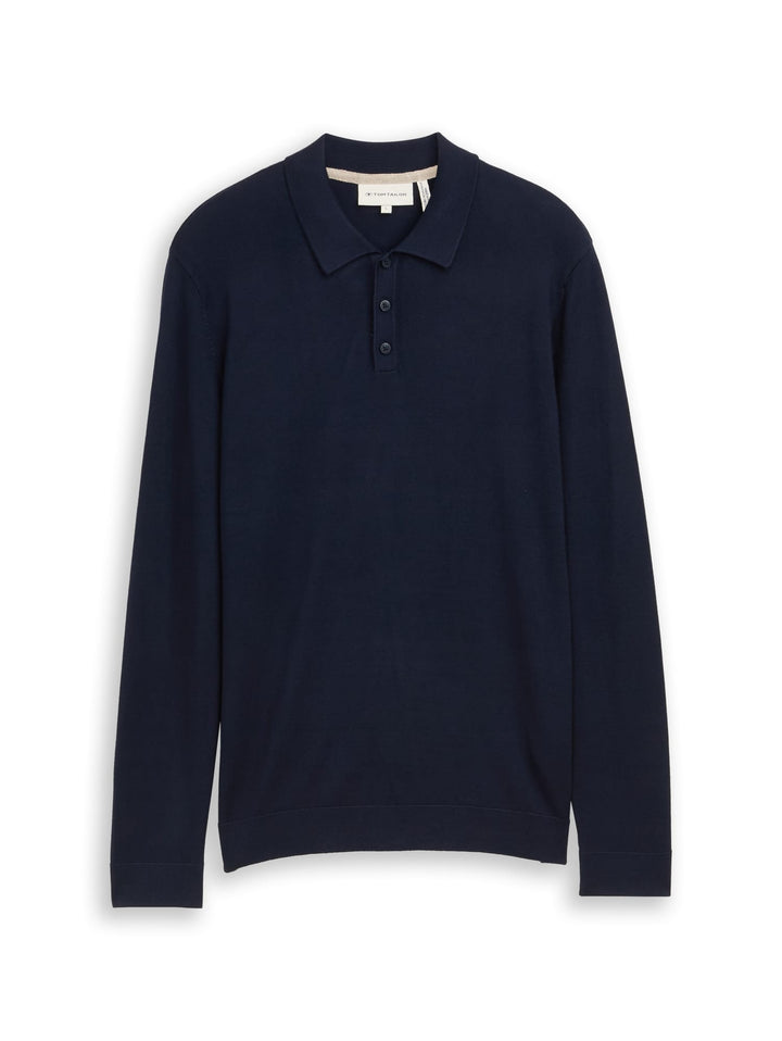 Tom Tailor polo l/m navy – heren