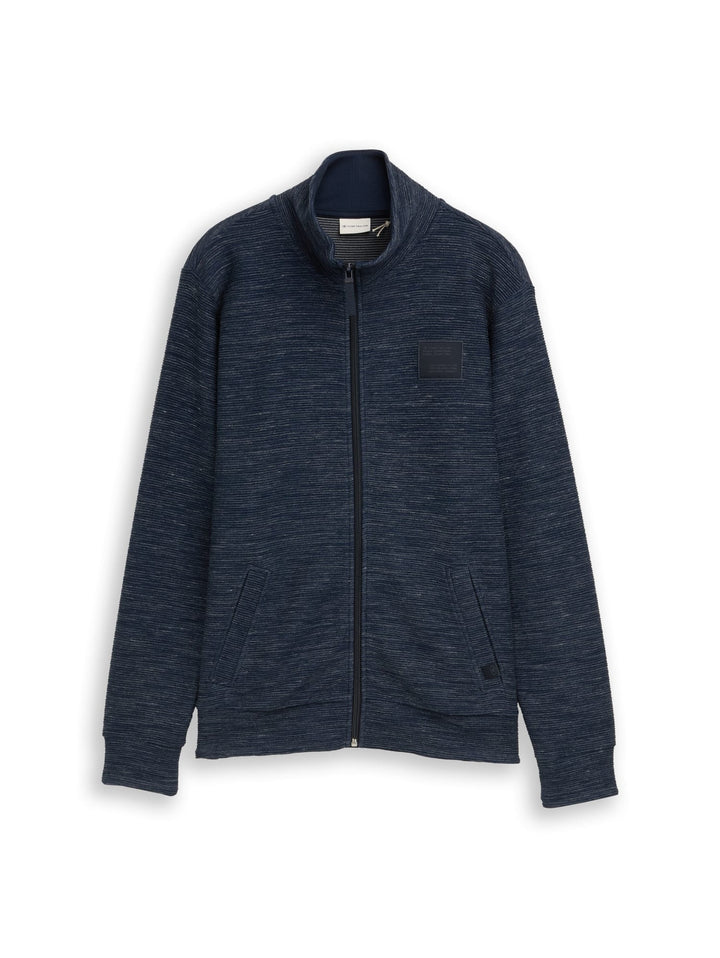 Tom Tailor sweatjack met opstaande kraag – heren - Navy