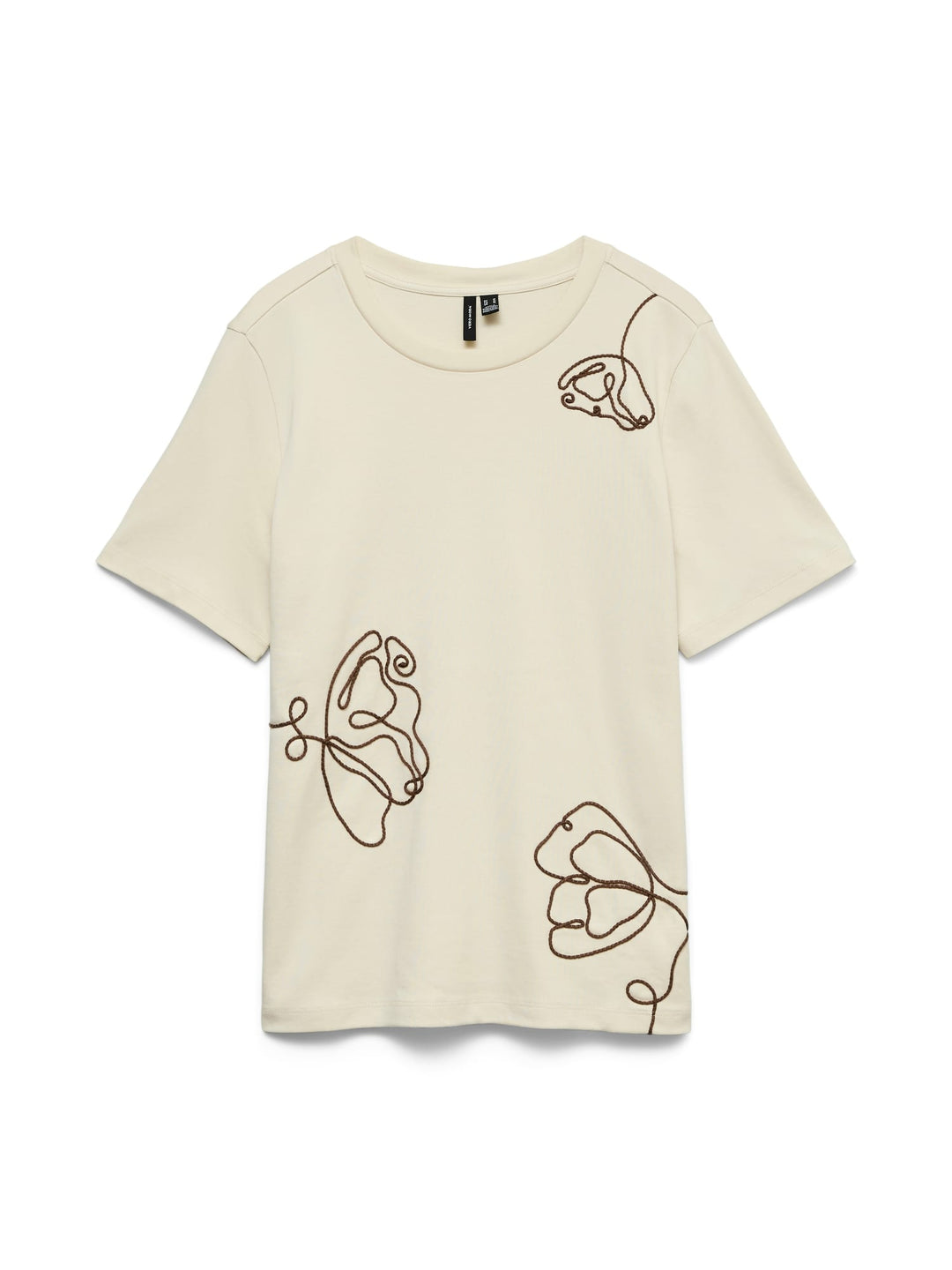 VERO MODA 10348271 irene T-shirt k/m ecru dessin