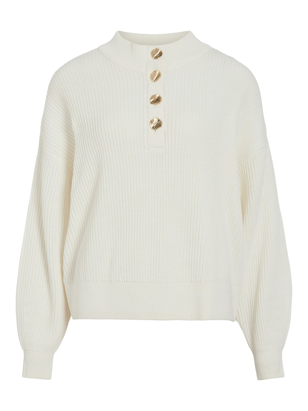 Vila VICHING CREW NECK L/S KNIT TOP - dames trui - Off-white