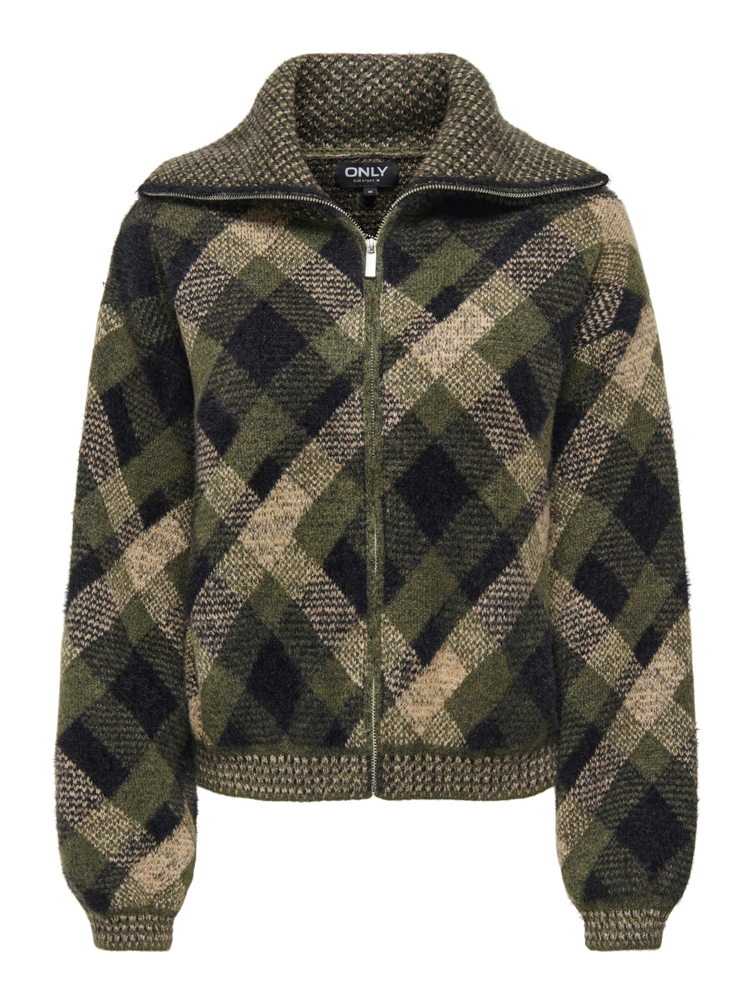 Only gebreid vest dames groen dessin
