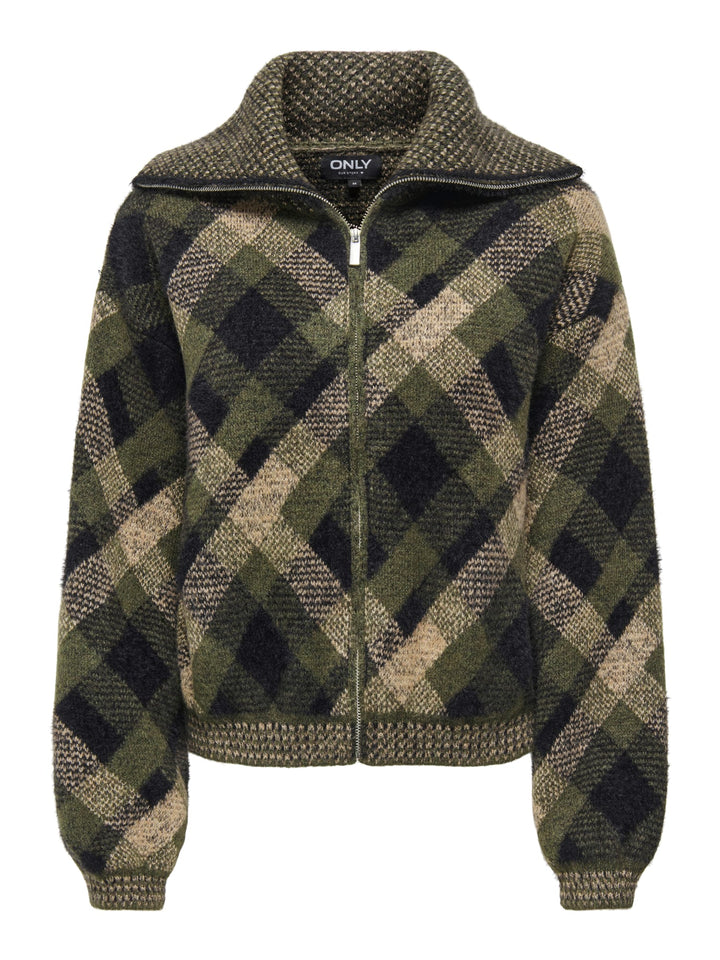Only gebreid vest dames groen dessin
