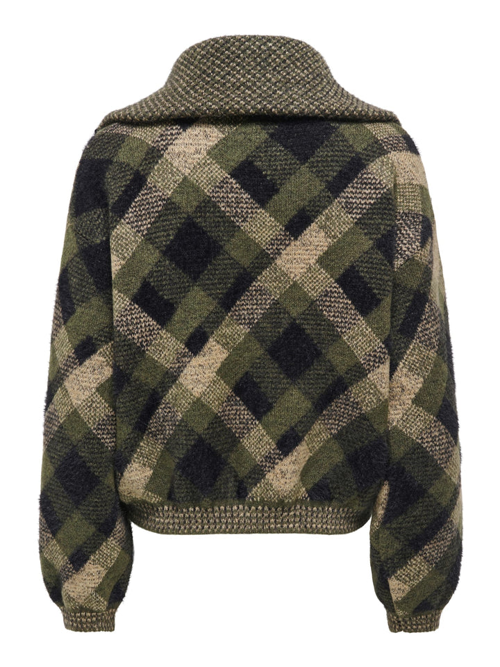 Only gebreid vest dames groen dessin