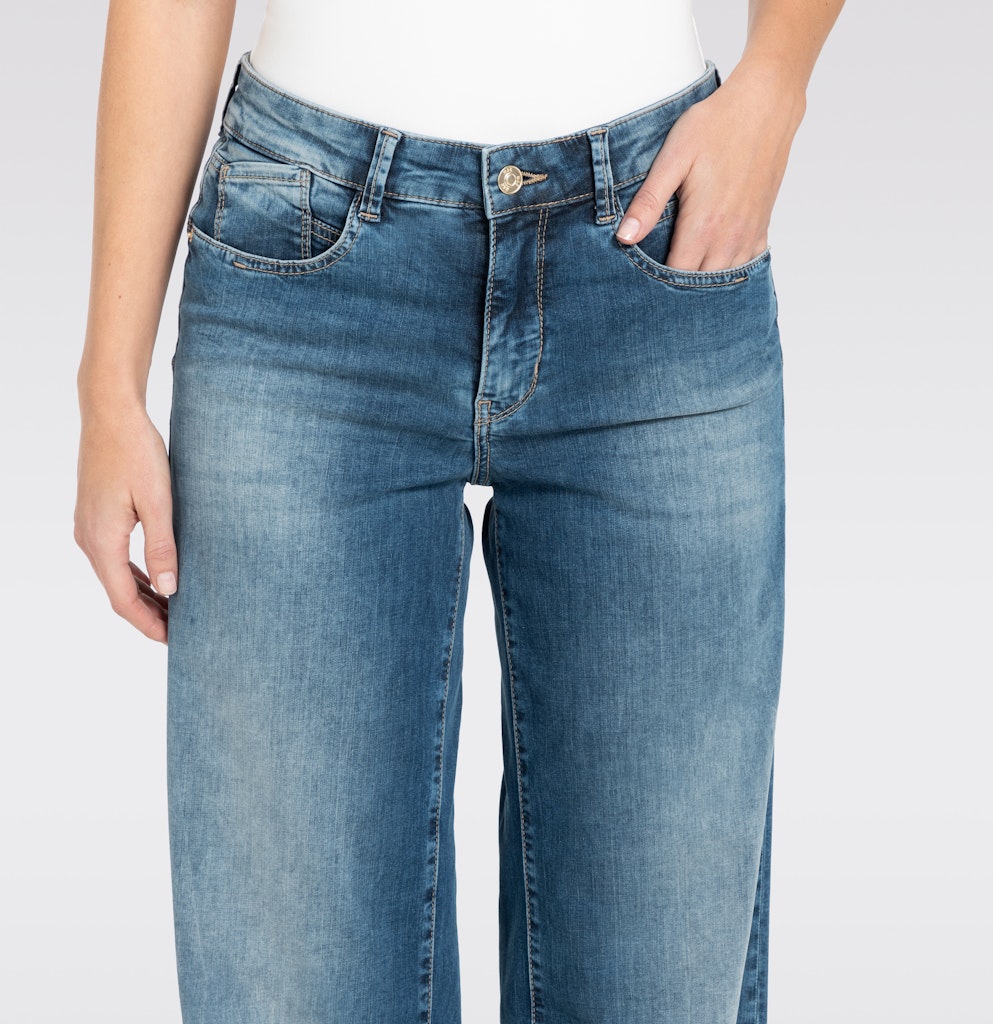 MAC Rich palazzo jeans blauw denim – dames - Blue Denim - L34