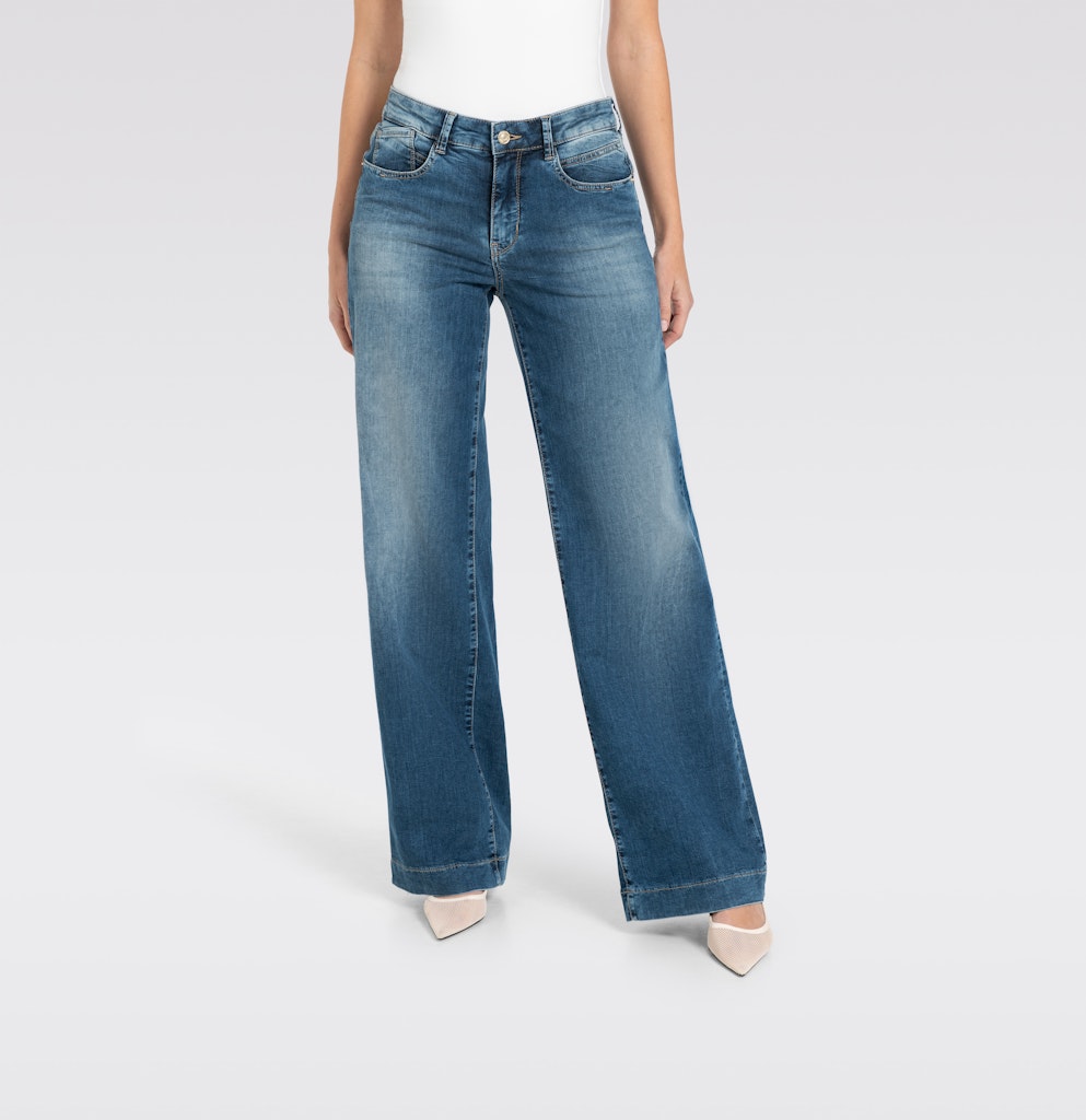 MAC Rich palazzo jeans blauw denim – dames - Blue Denim - L34