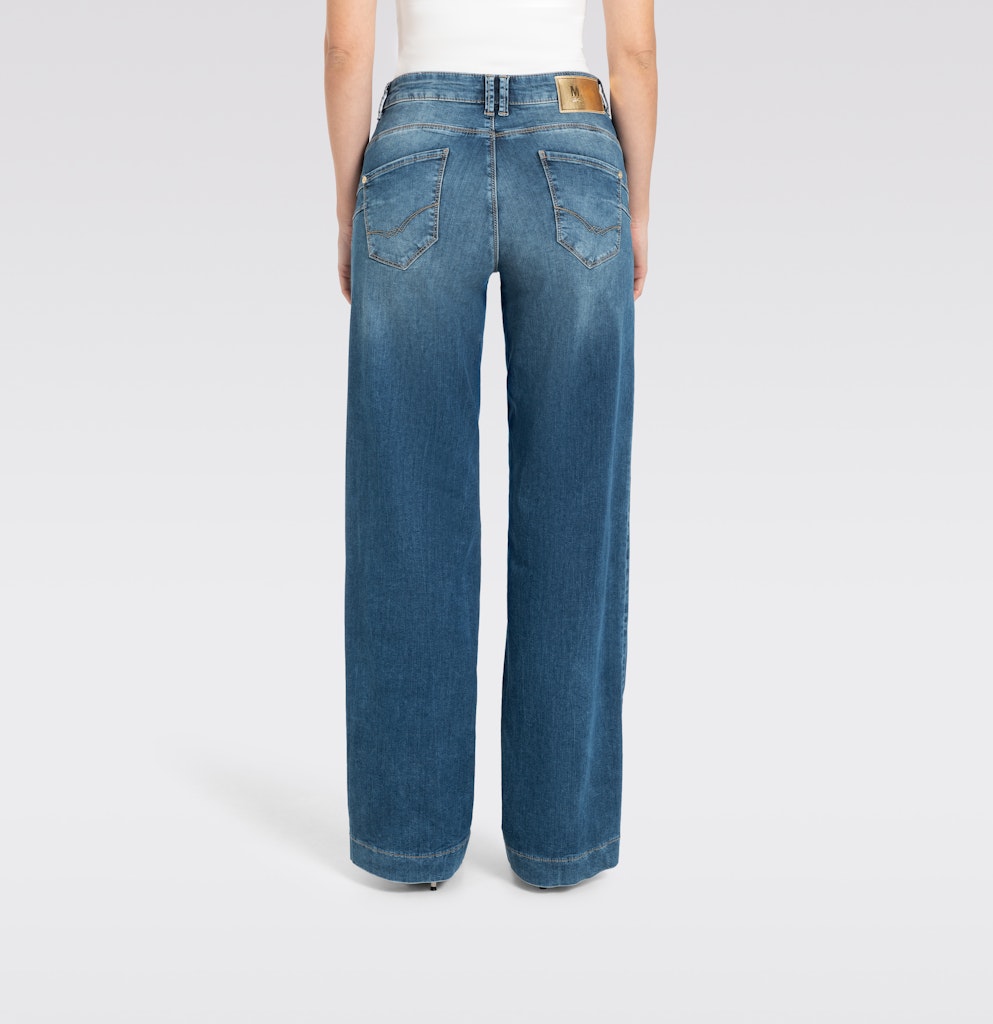 MAC Rich palazzo jeans blauw denim – dames - Blue Denim - L34