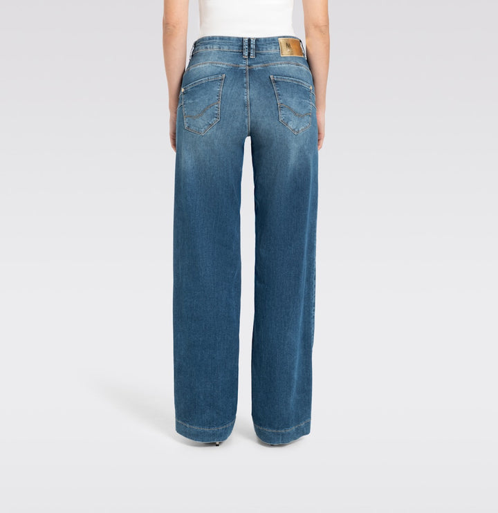 MAC Rich palazzo jeans blauw denim – dames - Blue Denim - L34