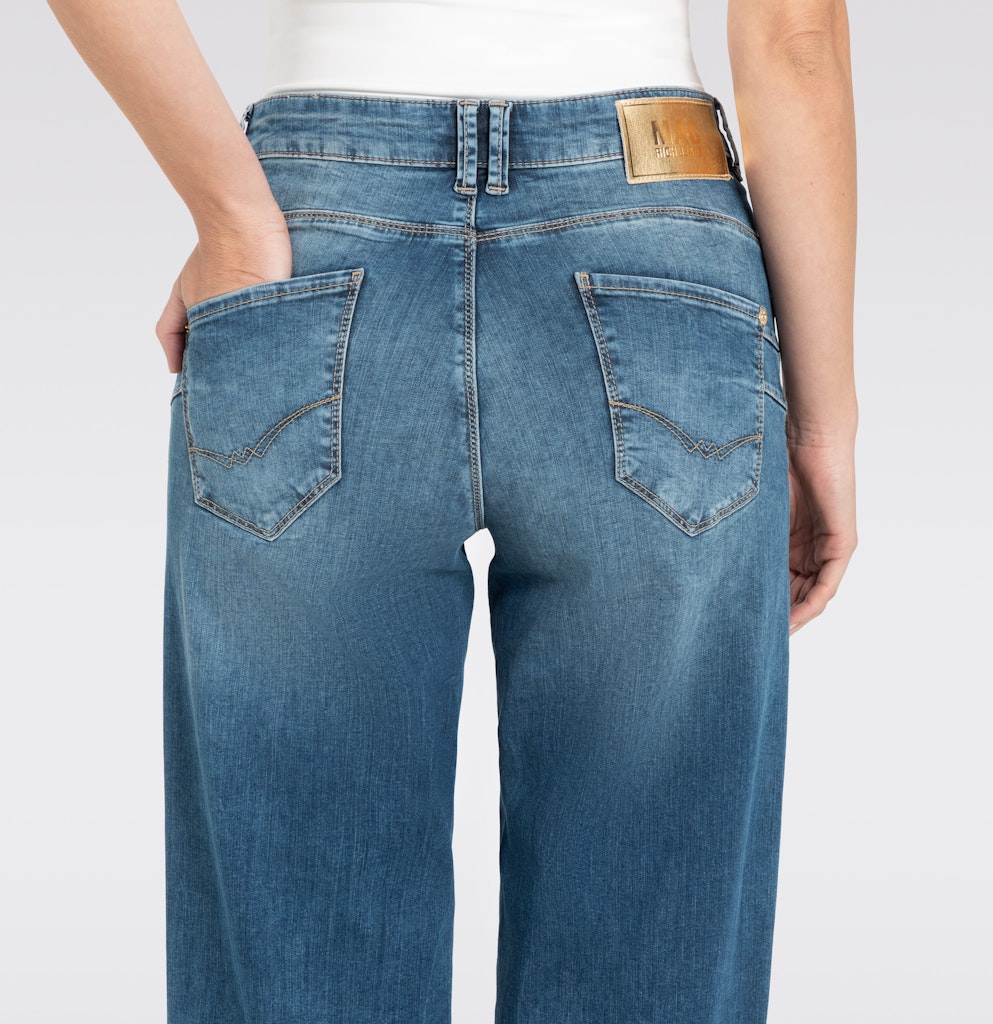 MAC Rich palazzo jeans blauw denim – dames - Blue Denim - L34