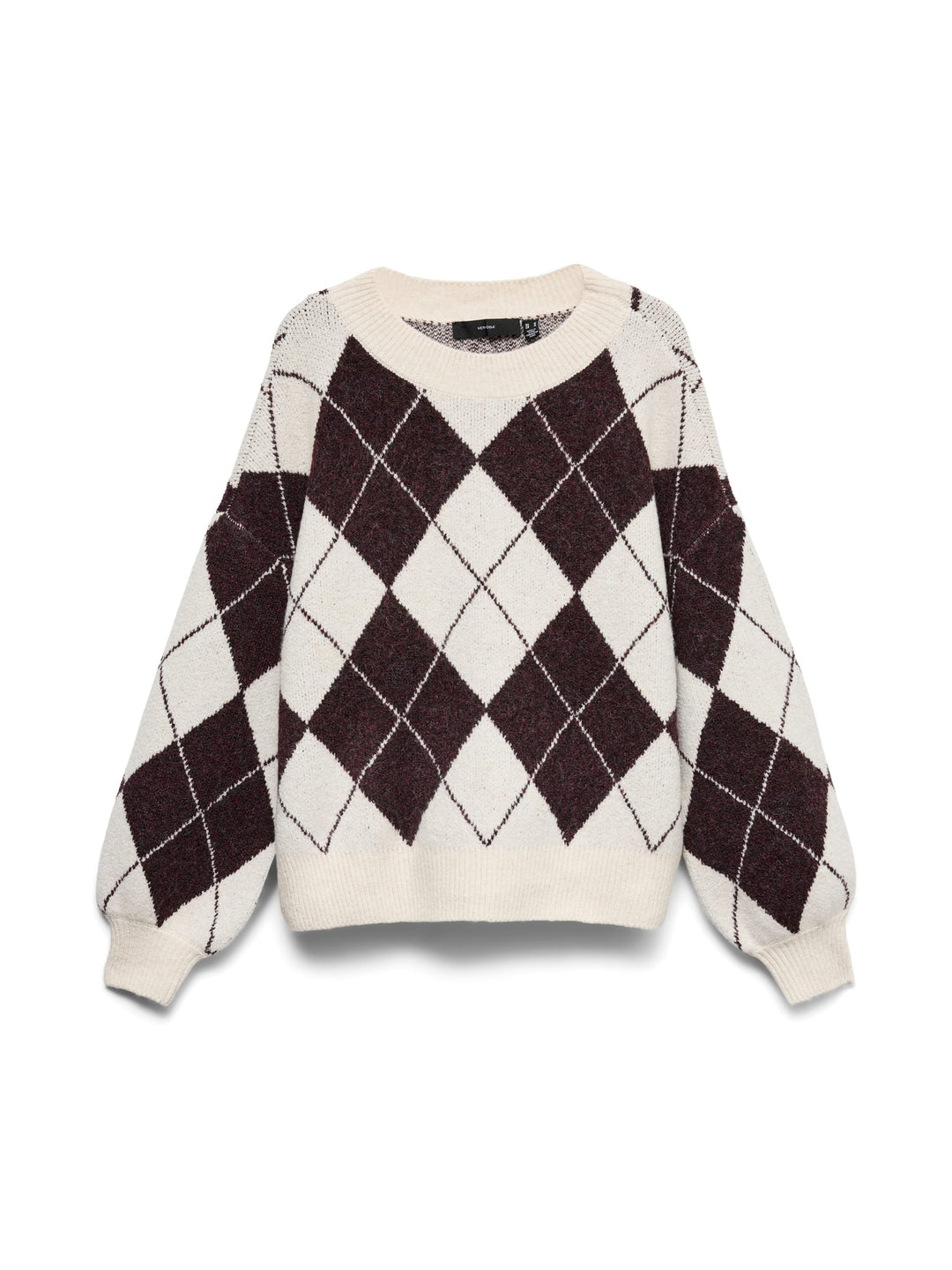 VERO MODA 10346648 Doffy trui dames ecru dessin