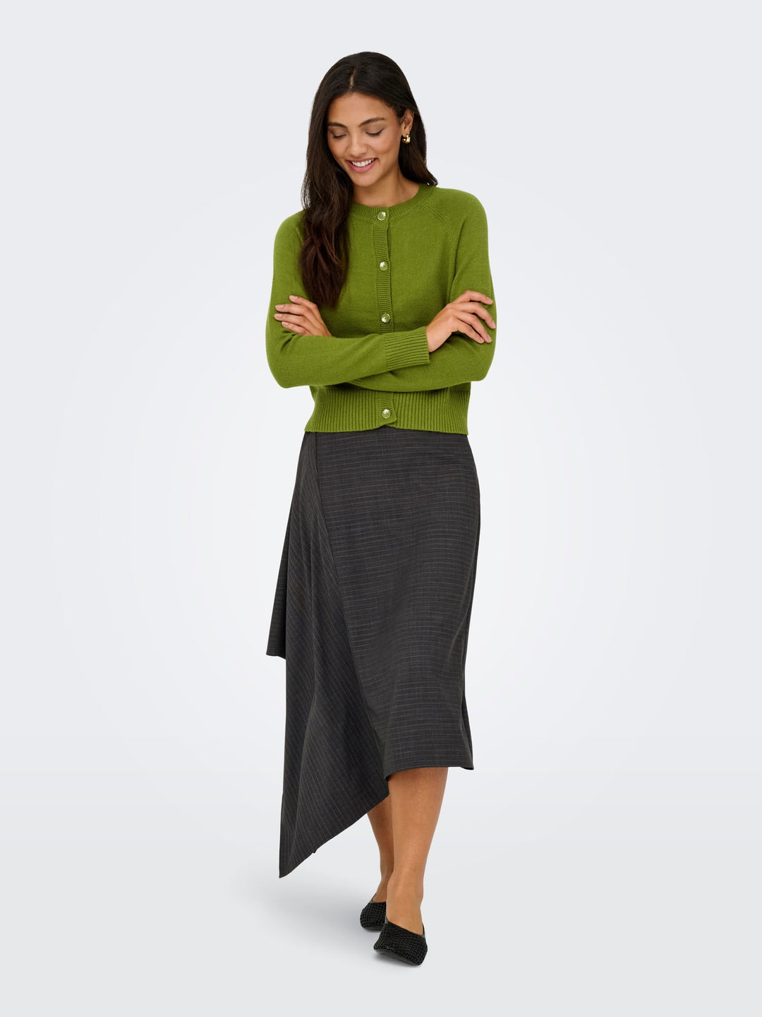 Only ONLKATIA gebreid vest groen – dames