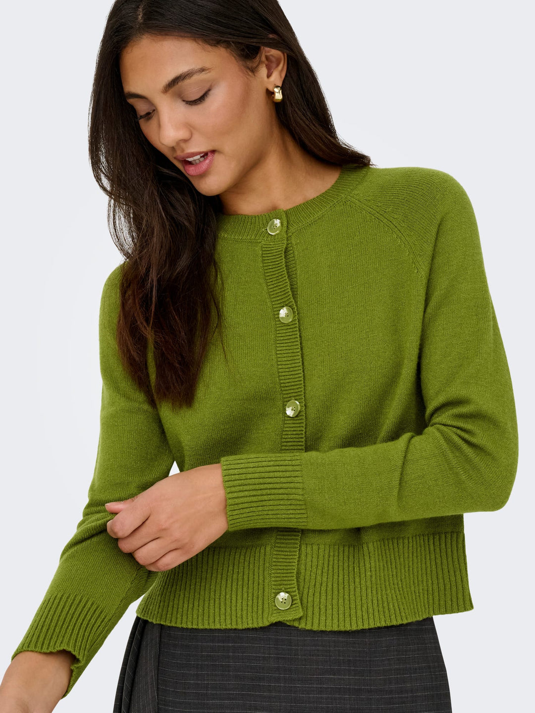 Only ONLKATIA gebreid vest groen – dames