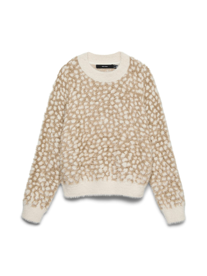 VERO MODA 10331525 Jungle trui dames ecru dessin