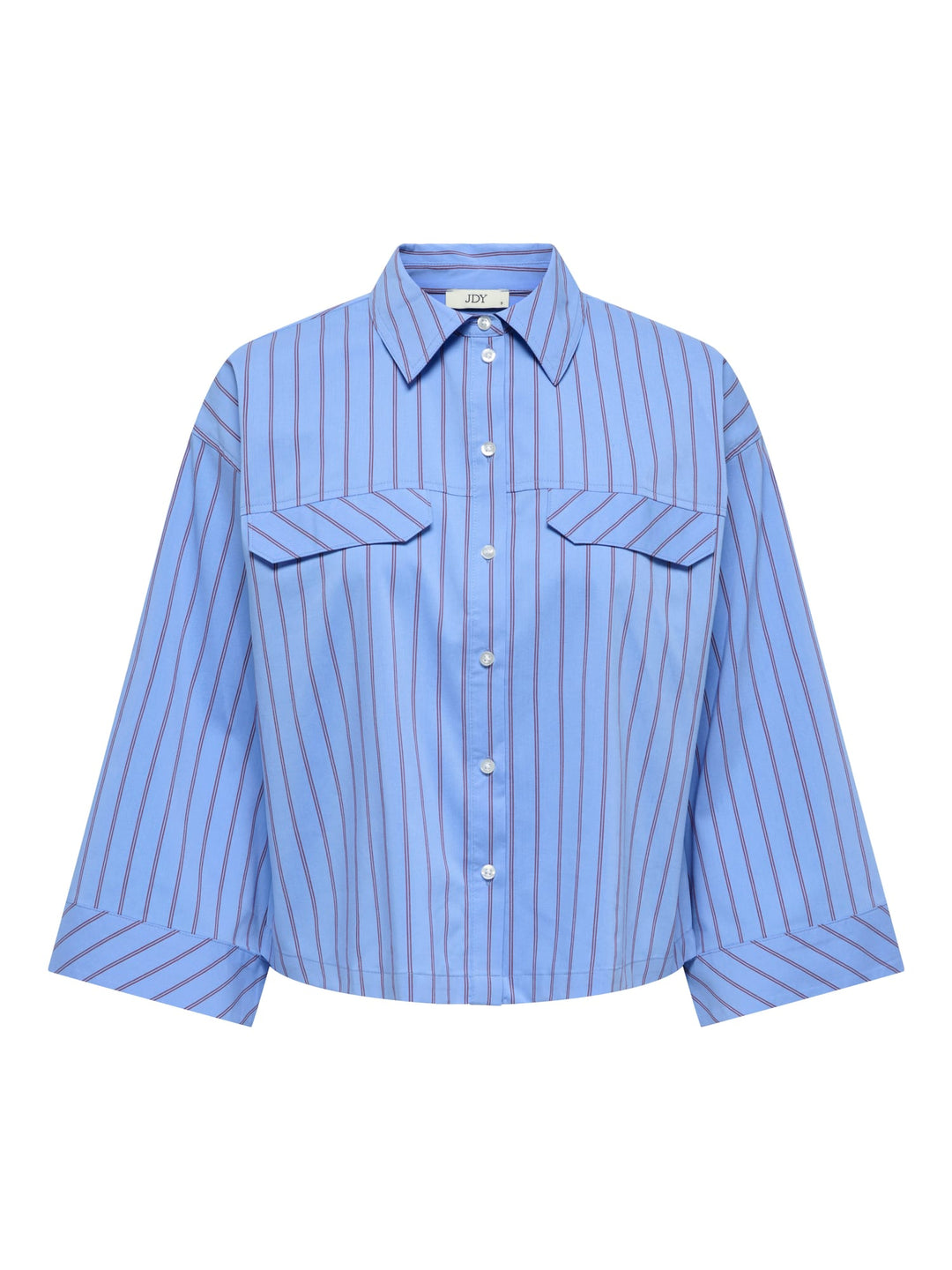 Jacqueline de Yong JDYMIO 7/8 Boxy Shirt – dames blouse - Blauw Dessin