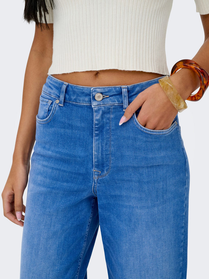 Only madison jeans loose fit dames – blue denim - L34