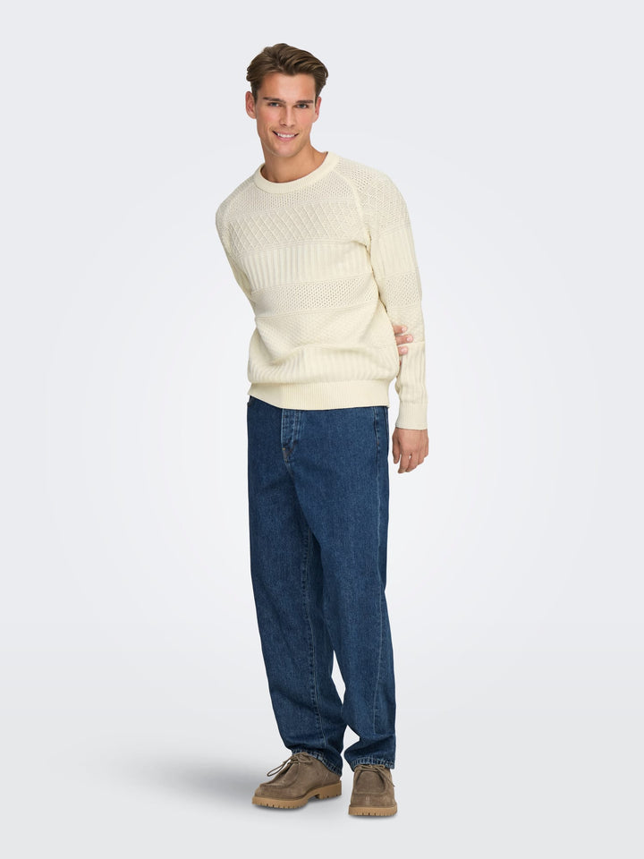 ONLY & SONS Alkan trui off-white – heren