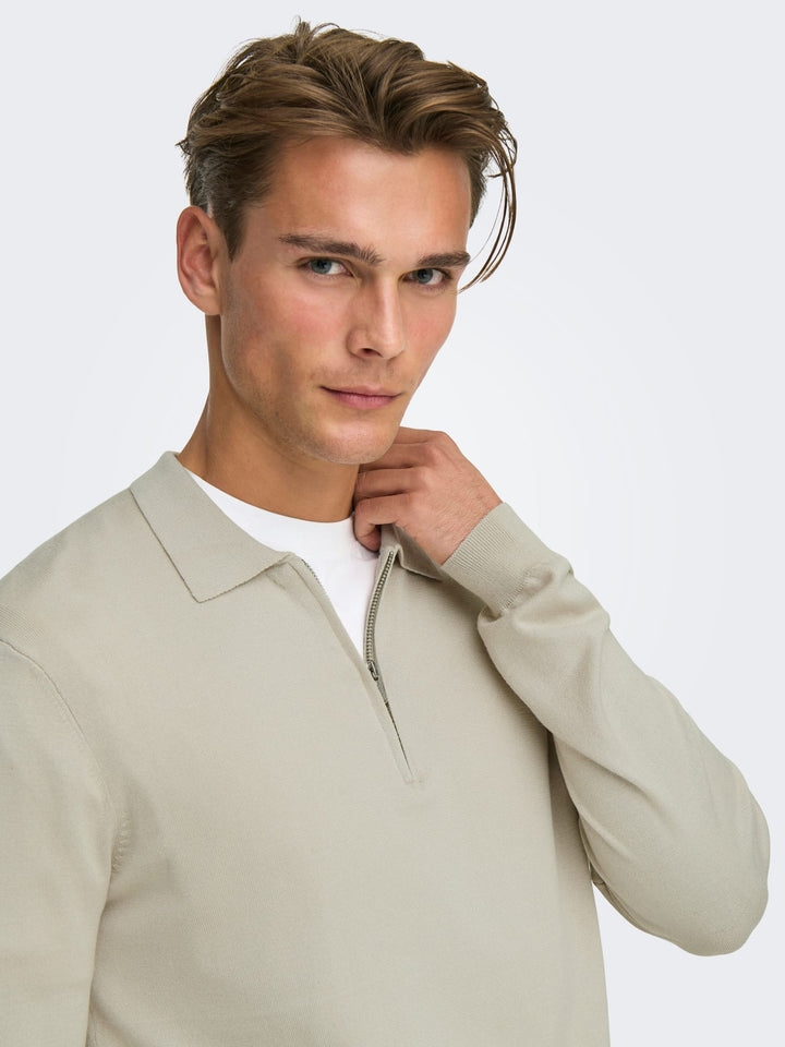 ONLY & SONS 22034225 Wyler polo l/m beige – heren