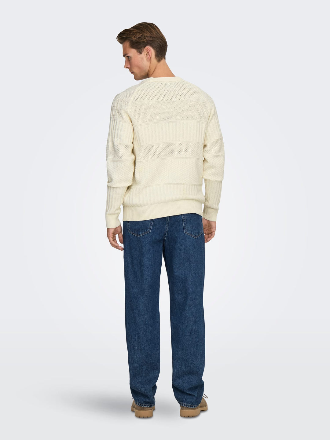 ONLY & SONS Alkan trui off-white – heren