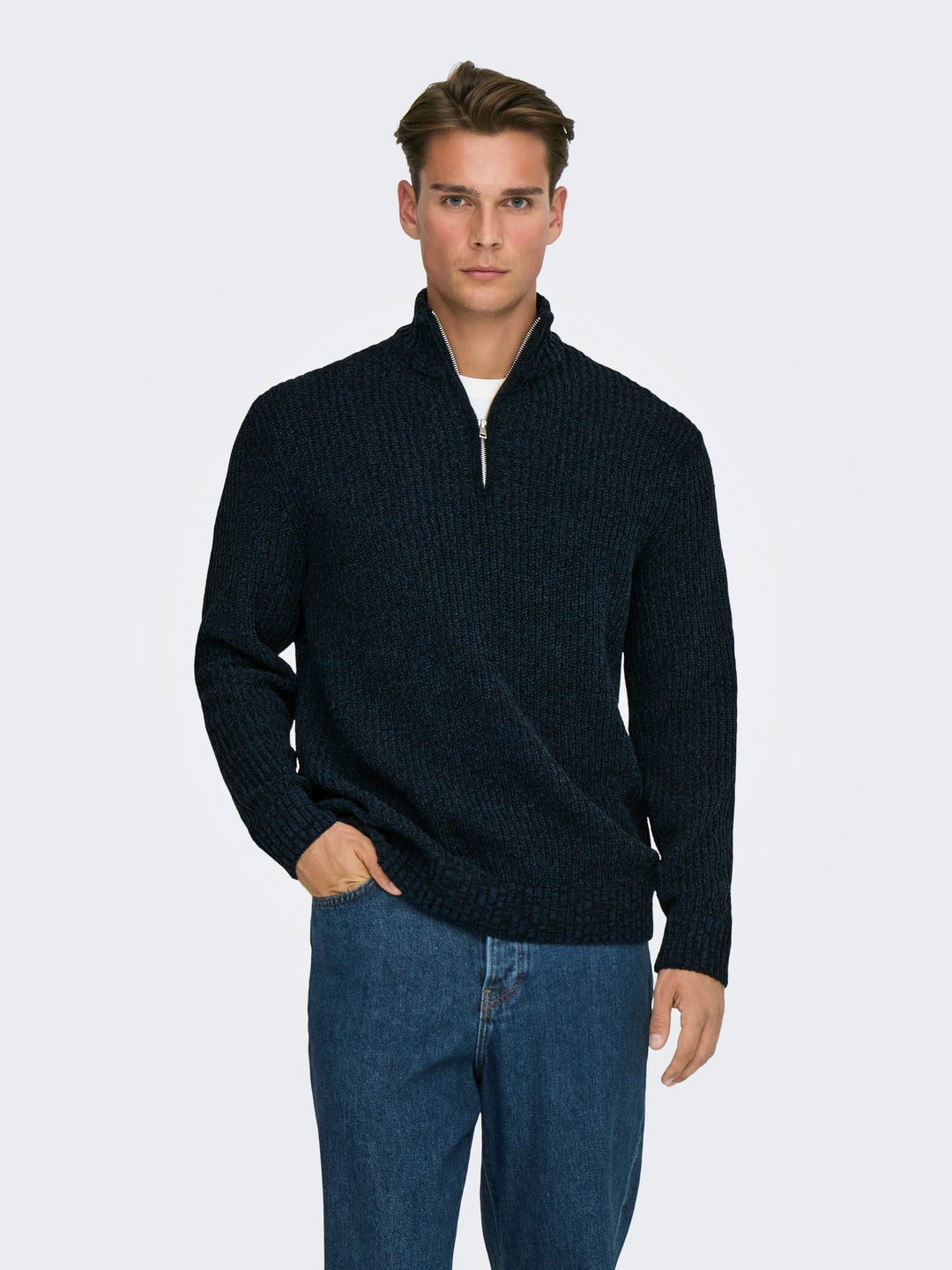 ONLY & SONS gebreide pullover rafblauw – heren