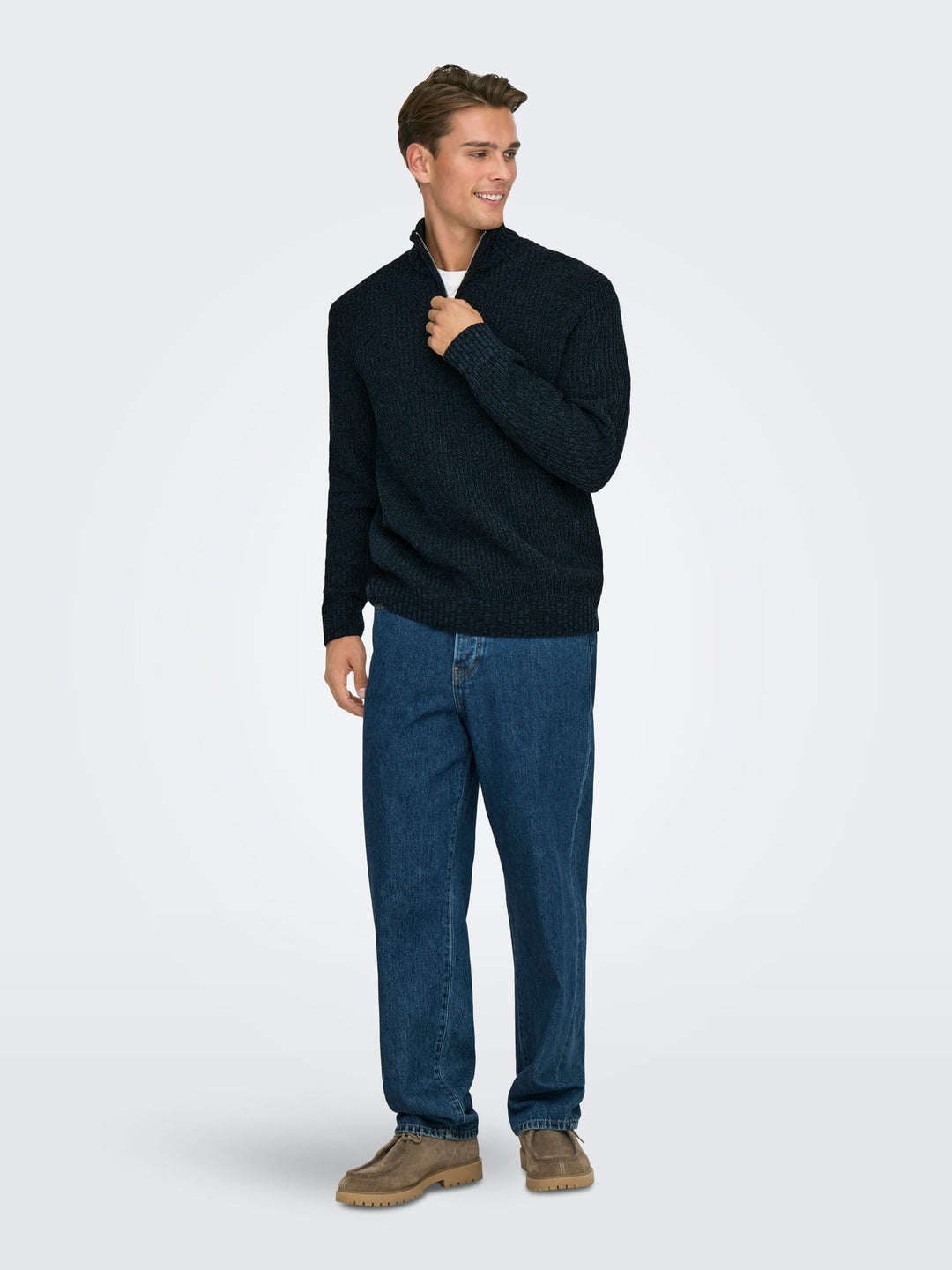 ONLY & SONS gebreide pullover rafblauw – heren
