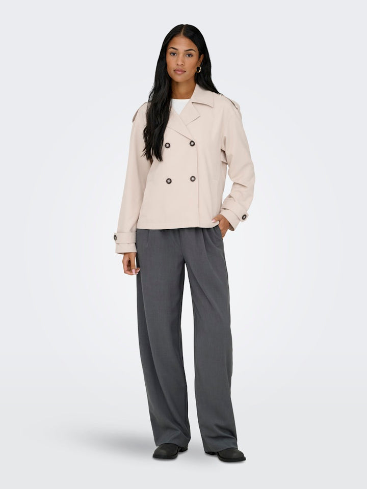 Only 15371053 Hannah trenchcoat beige – dames