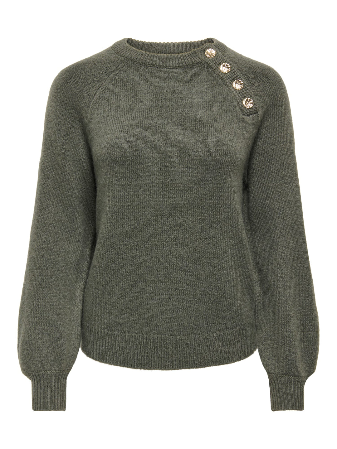 Only 15302253 Emma trui dames donkergroen