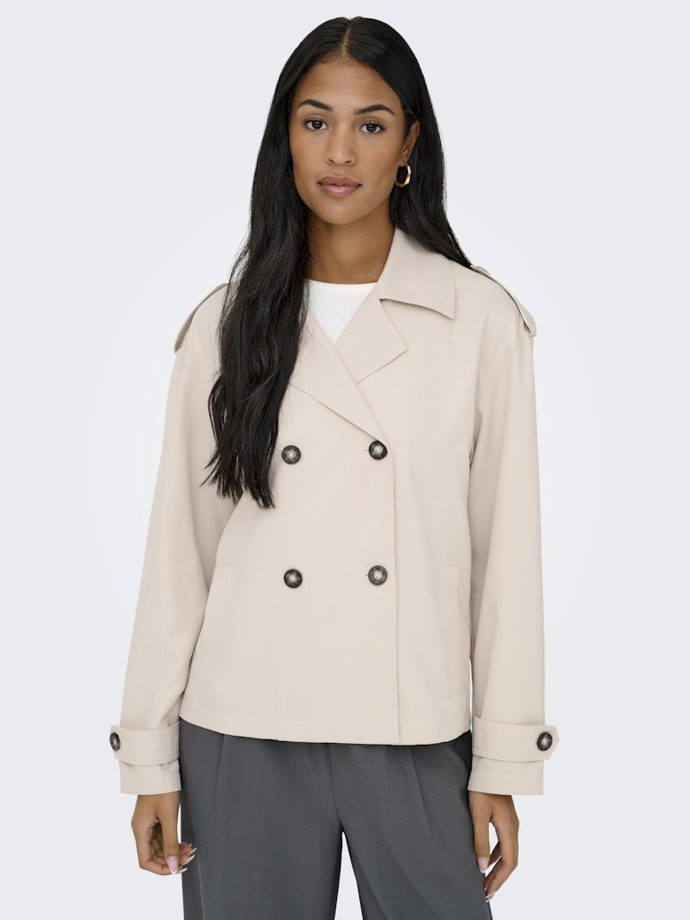 Only 15371053 Hannah trenchcoat beige – dames