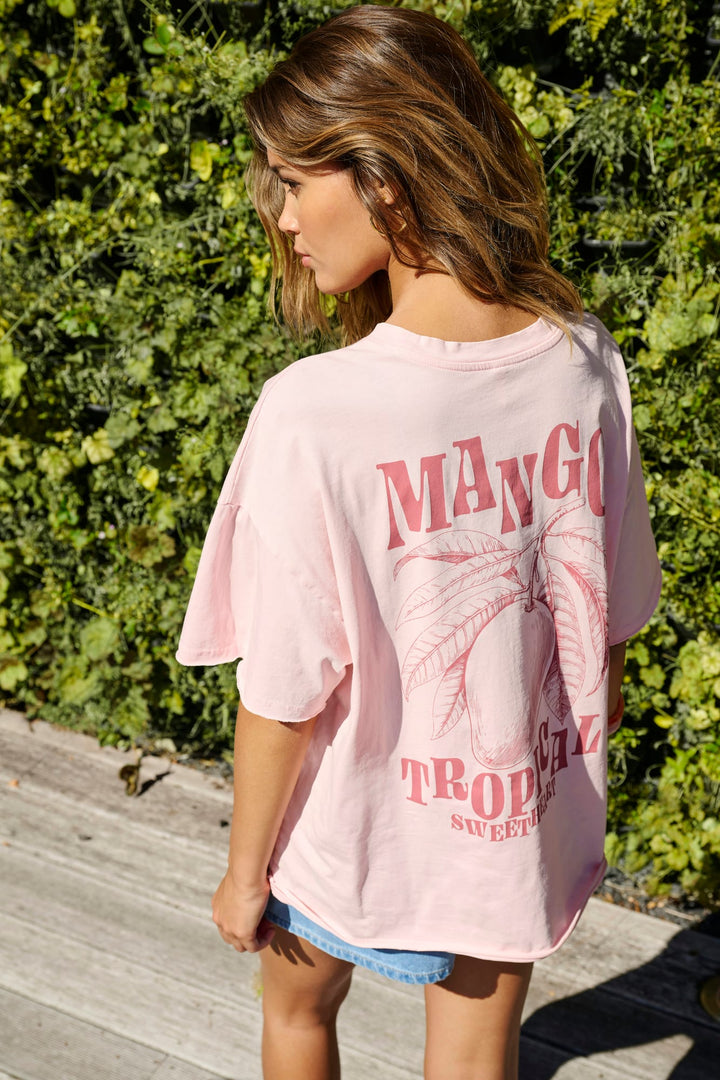Only ONLKINNA S/S OVERSIZE TOP BOX JRS – dames t-shirt licht roze