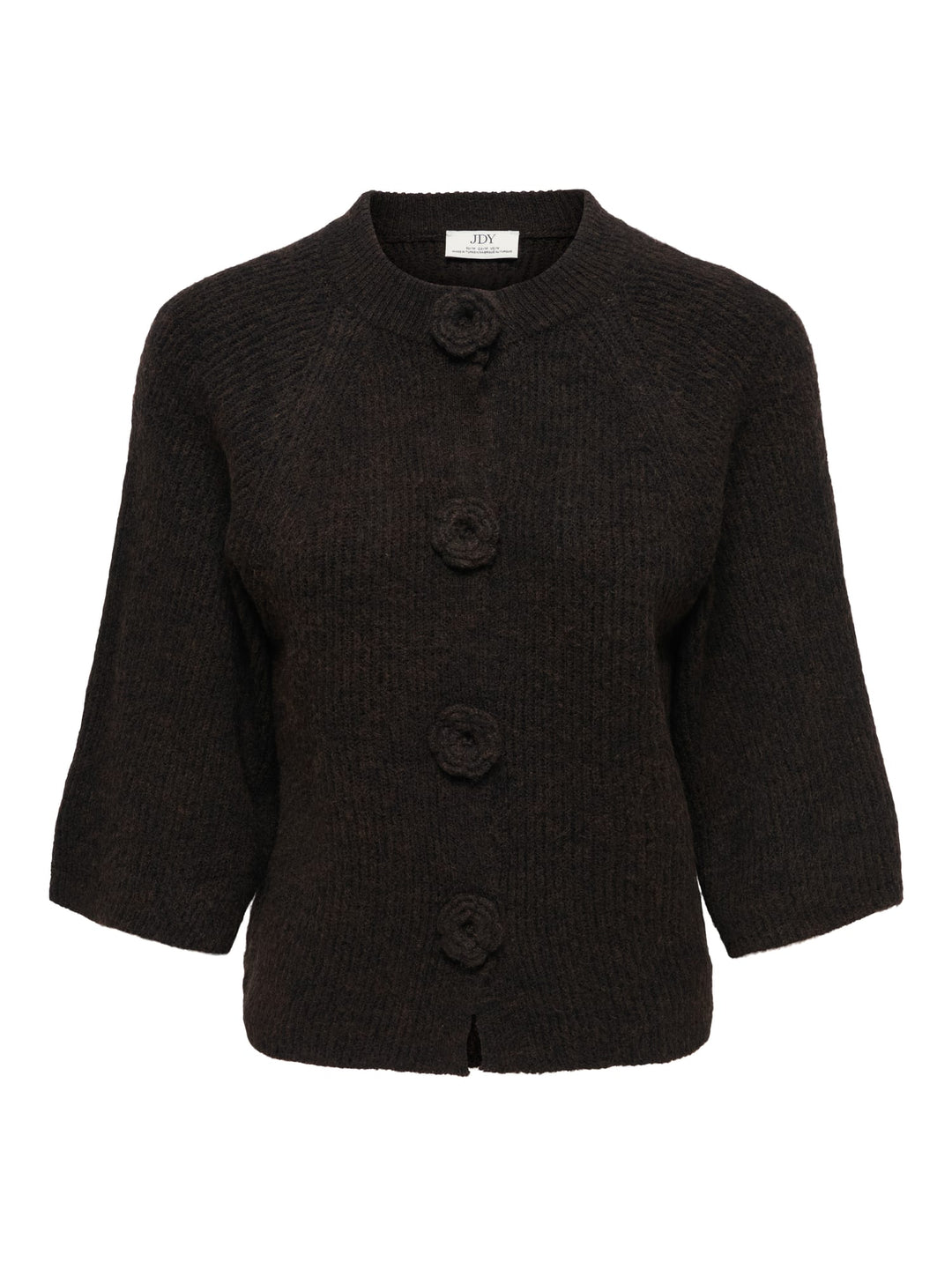 jacqueline de yong 15380692 Hailey vest gebreid bruin