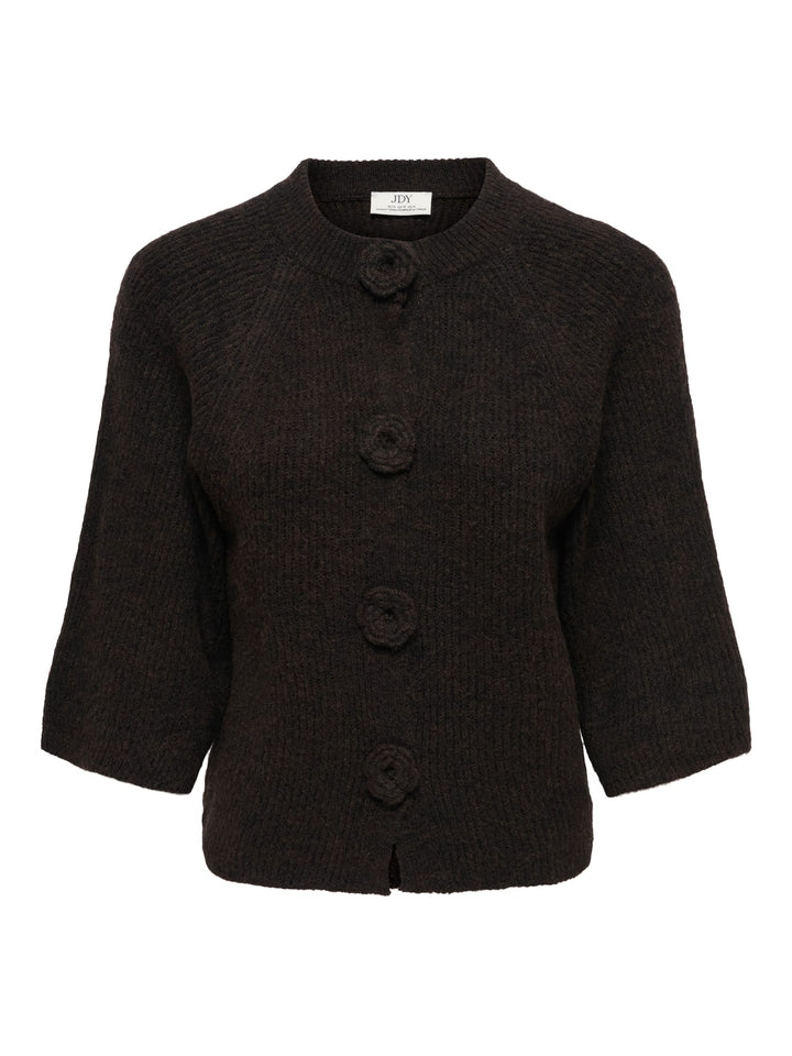 jacqueline de yong 15380692 Hailey vest gebreid bruin