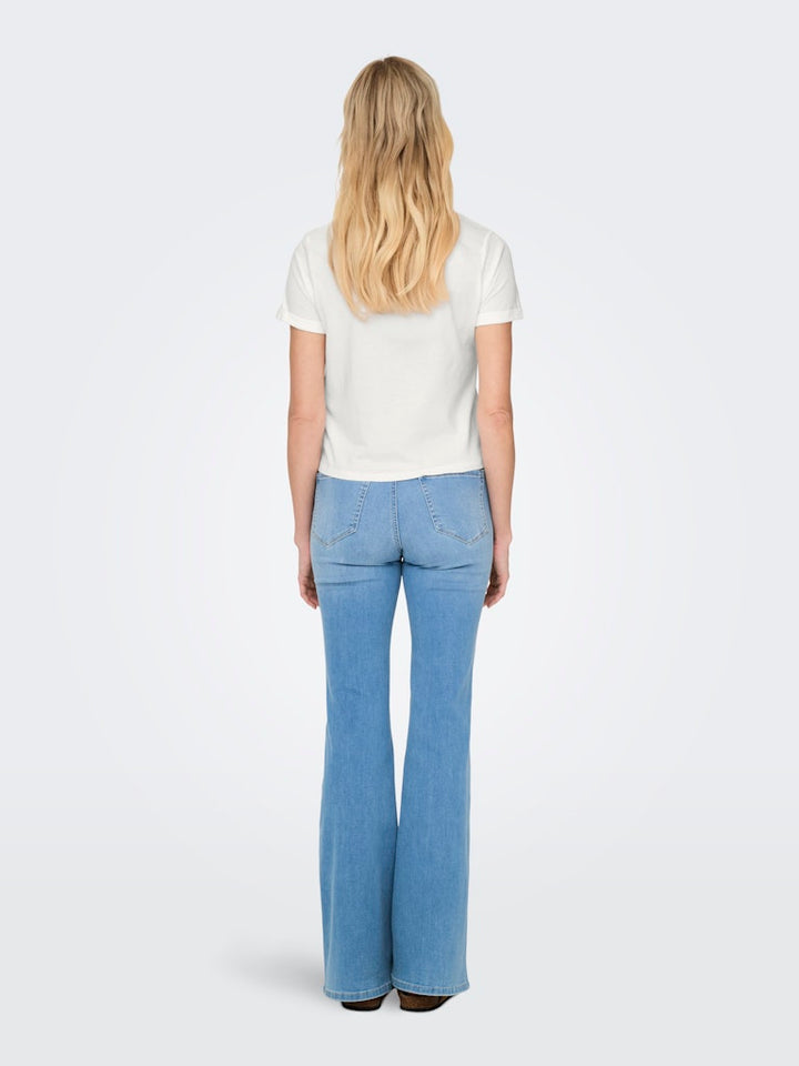 Only 15346678 Dora t-shirt k/m dames off-white