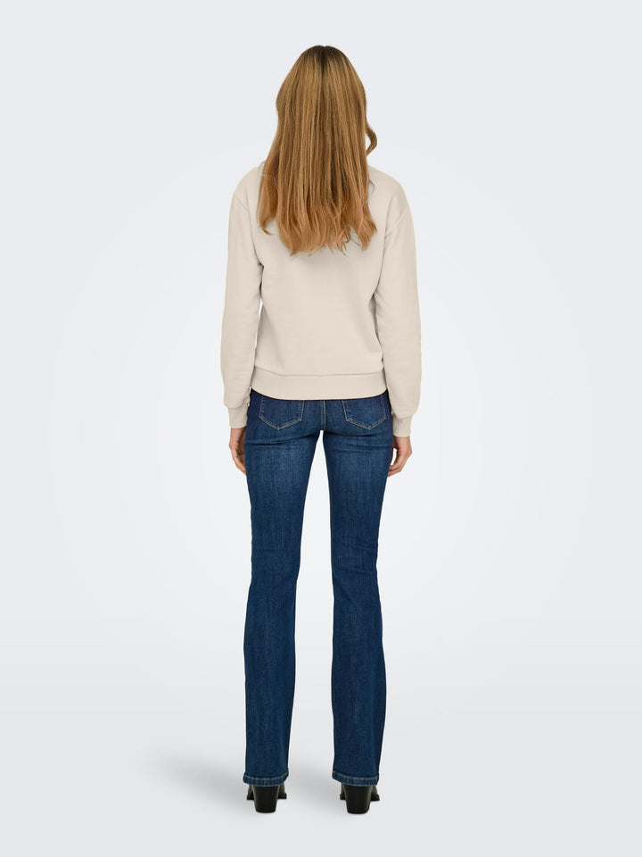 Jacqueline de Yong JDYPARIS L/S EMB SWEAT - dames sweater ecru