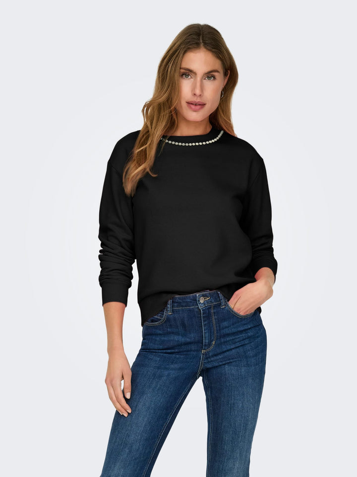 Jacqueline de Yong 15221015 Paris sweater dames zwart