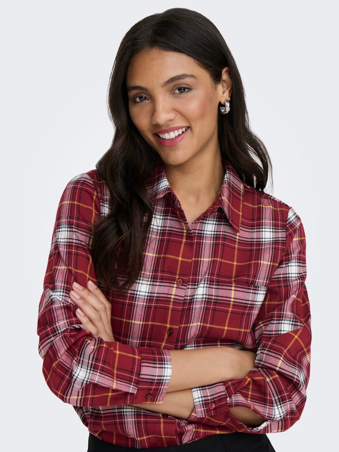 Only blouse l/m dames rood dessin